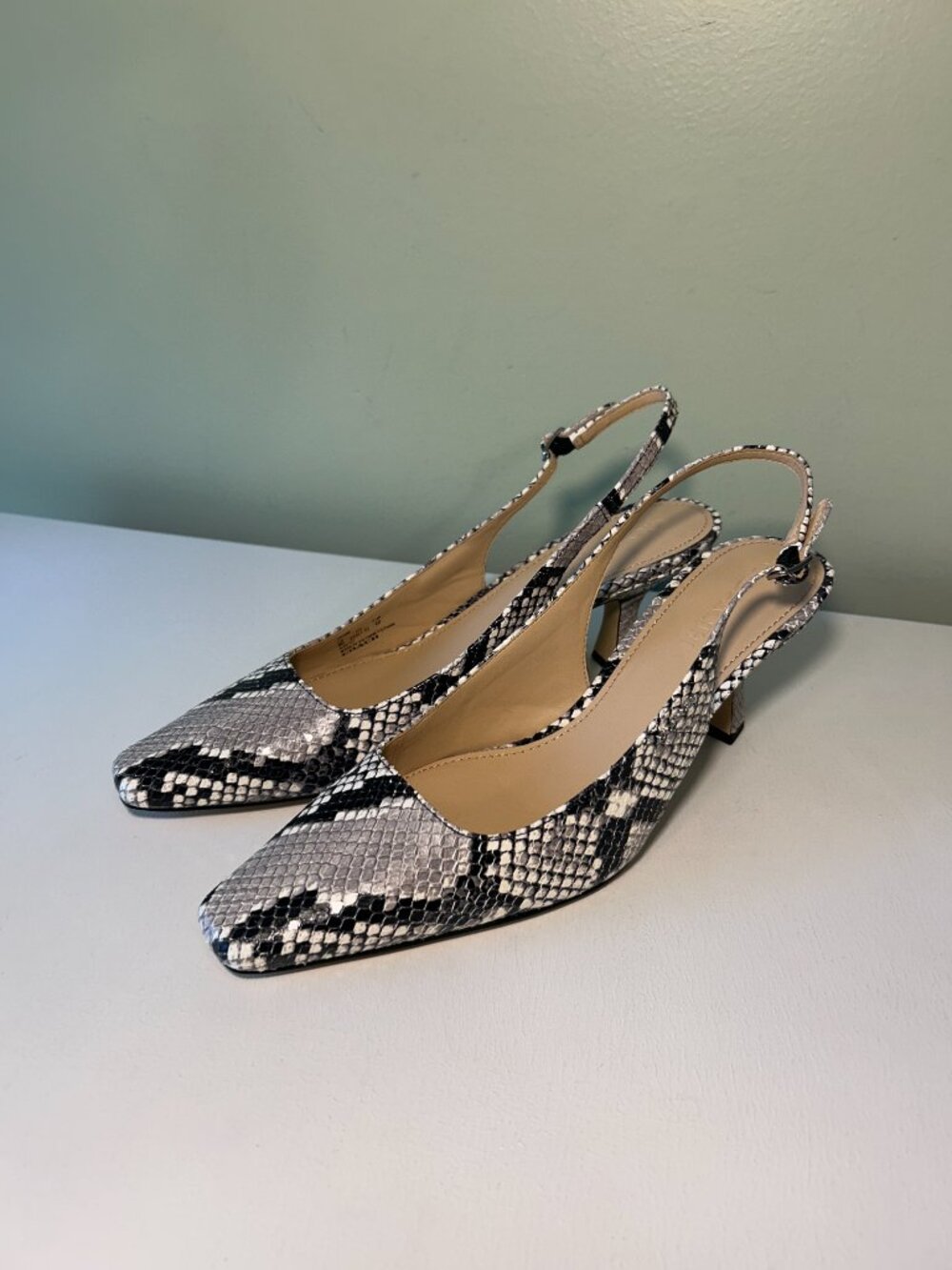 Coach Women's Slingback Heel With Snake Print - Picture 2 of 14